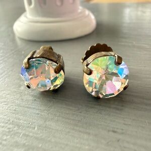 Sorrelli Crystal Brass Tone Stud Earrings